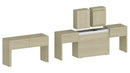 Set 2 Panche Allungabili 66/290x25x45 cm Pratika Singola A e B Olmo Perlato  