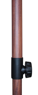 Ombrellone da Giardino 3x2 m Palo Ø38 mm in Alluminio Effetto Legno Tessuto Poliestere Trend Wood Verde