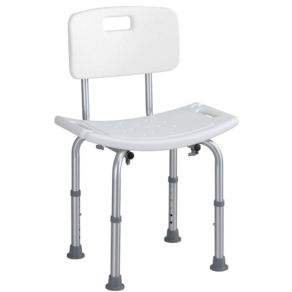 sconto Sedile da doccia con Schienale Altezza Regolabile Sedia Sgabello vasca Anziani