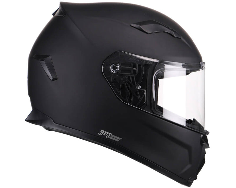 Casco Integrale per Scooter Visiera Lunga CGM Valencia 307A Nero Opaco Varie Misure