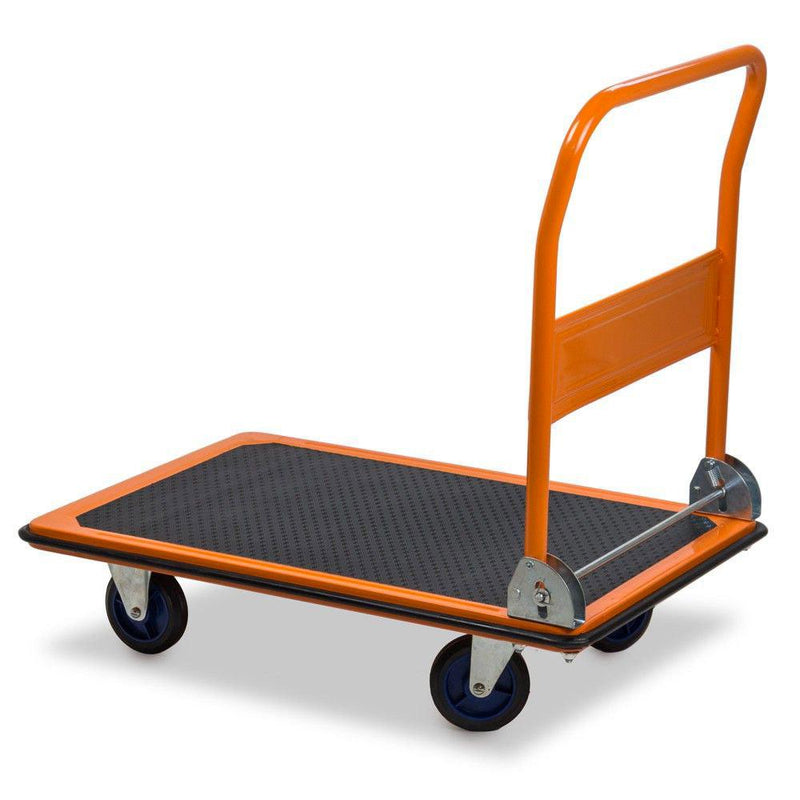 Carrello Pieghevole da Trasporto 300 Kg in Lamiera Arancione