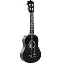Ukulele per Principianti da 21 Pollici Plettro e Corda di Ricambio in Legno con Corde in Nylon Nero      