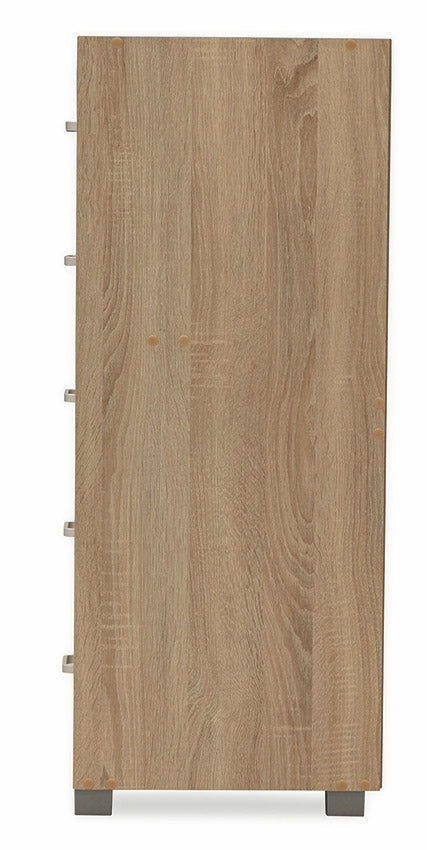 Cassettiera 5 Cassetti 68x40x101 cm in MDF Soriani Rovere