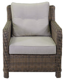 Set da Giardino Divano 2 Poltrone e Tavolino in Polyrattan Baltimora