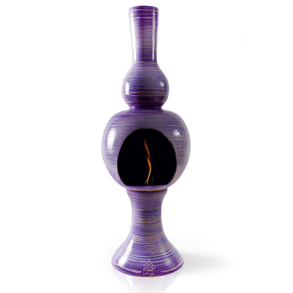 online Keramik Bioethanol Bodenkamin 32x95 cm Ferazzoli Onda Lilla Striped