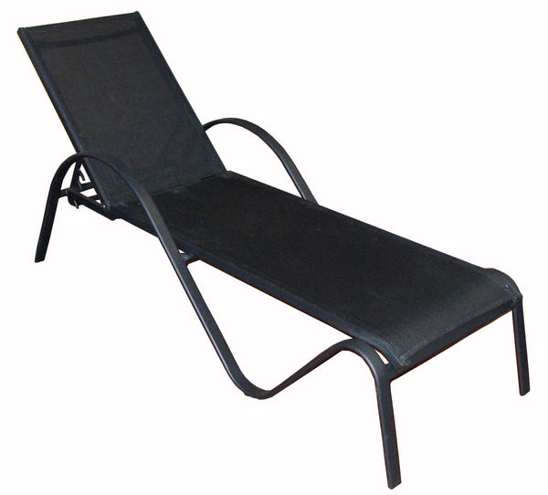 prezzo Vorghini Onda Gartenliege aus schwarzem Aluminium und Textilene