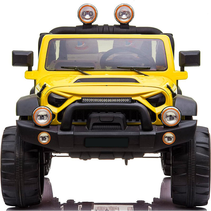 Macchina Elettrica per Bambini 2 Posti Maxi Fuoristrada 12V Gialla