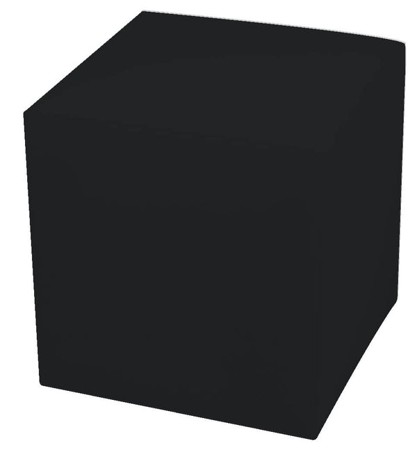 Pouf Fußstütze 42x42x44 cm in Avalli Cubo Schwarz Kunstleder sconto