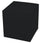 Pouf Fußstütze 42x42x44 cm in Avalli Cubo Schwarz Kunstleder