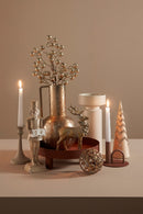 Bottiglia Decorativa Ø17,5x31 cm in Metallo Lathe Oro