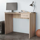 Scrivania Porta Pc Tom Quercia Chiaro 90x45x74 h cm in Truciolare bilaminato Marrone