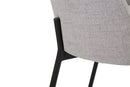 Set 2 Sedie Helsinki 51x80x53 cm in Tessuto Grigio/Nero