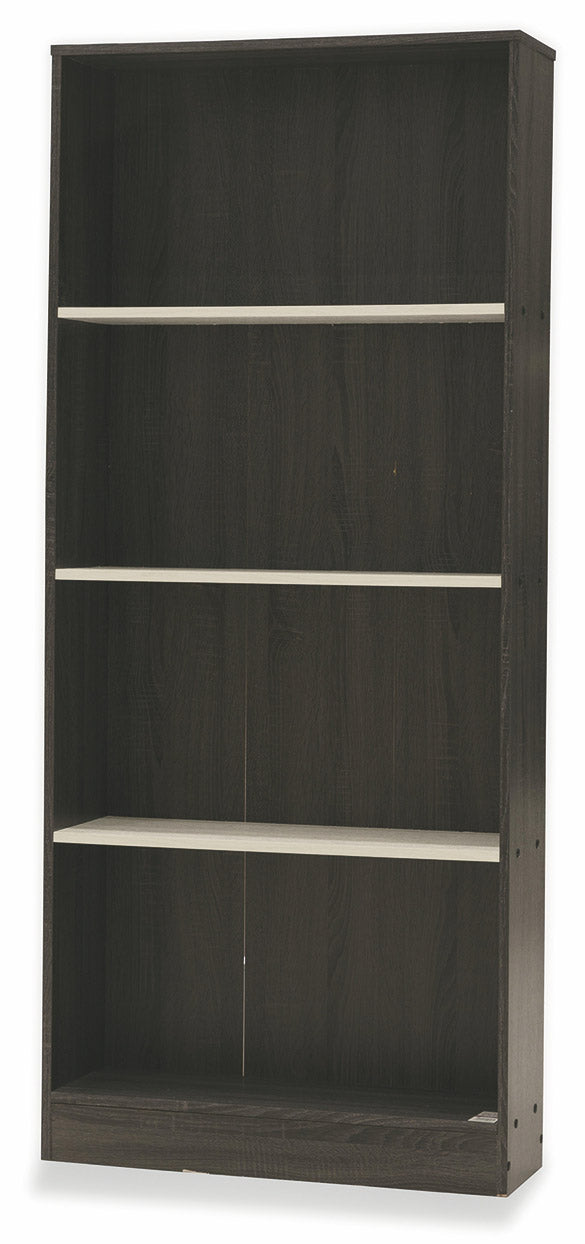 prezzo Bücherregal 4 Regale 73x24x170 cm in dunkelgrauem und weißem Soriani MDF