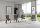 Sedia 52x52x87 cm Trudy gambe quercia in Similpelle Tortora