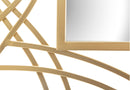 Specchio Exy 72x2x102,5 Misura Specchio 70,5x39,5 cm in Ferro Oro