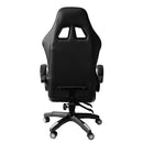 Sedia da Gaming Ergonomica 64x53x122-133 cm con Poggiapiedi in Similpelle Bianco