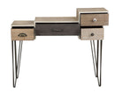 Console Raw 106x44x85 cm in Ferro e MDF Marrone e Nero