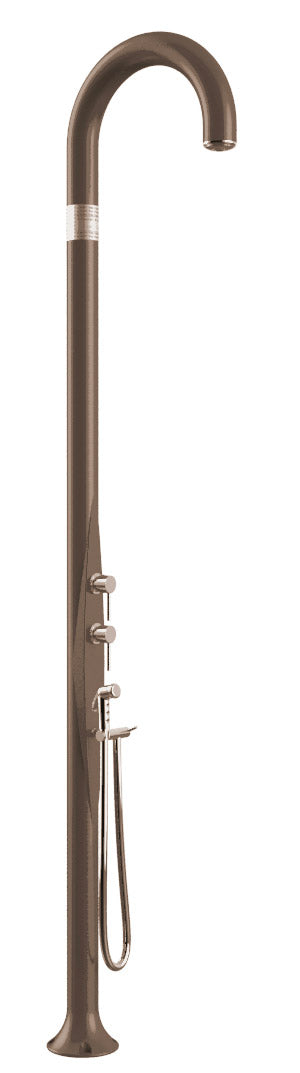 acquista Doccia da Esterno Giardino Miscelatore Deviatore e Doccetta Mobile Arkema Funny Yin Dove Grey