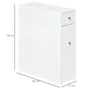 Mobiletto a Colonna da Bagno Bianco 17x48x58 cm 