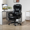 Sedia da Ufficio ad Altezza Regolabile con 6 Punti Massaggianti 68,5x68,5x113-121 cm in Finta Pelle Nera