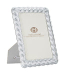 Cornice Ropy 19,3x2x24,5 cm in Poliresina e Vetro Argento