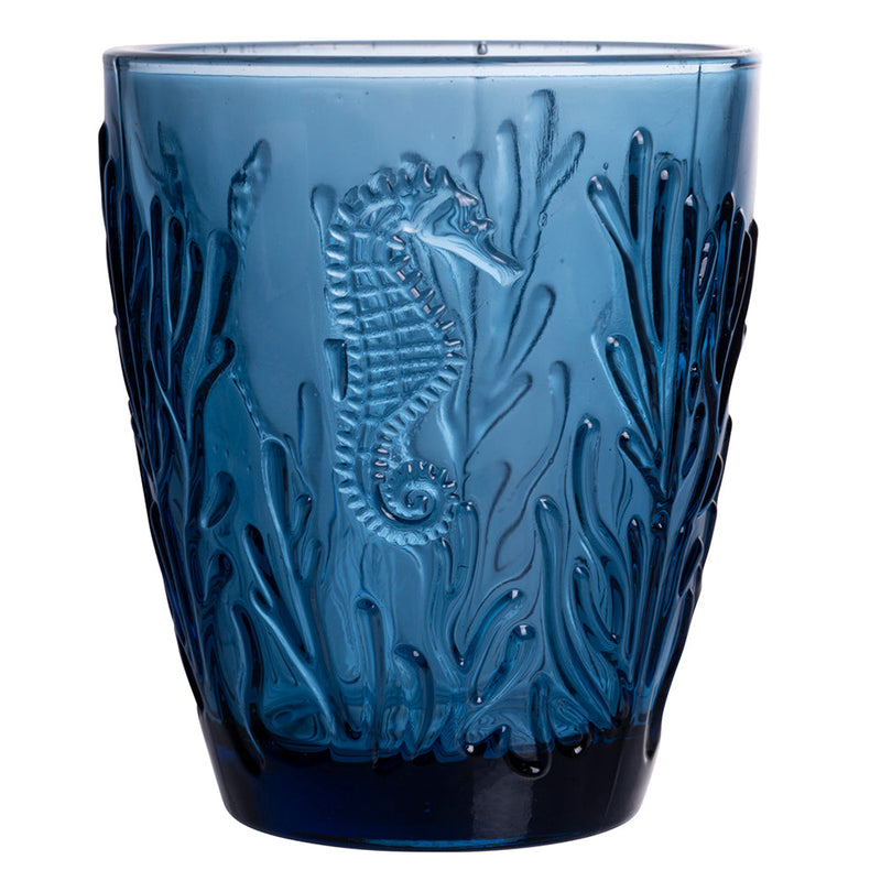 Set 4 Bicchieri Acqua Pantelleria Ocean in Vetro VdE Tivoli 1996 Blu