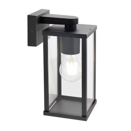 Niedrige Außenwandleuchte E27 aus schwarzem Sovil-Aluminium prezzo