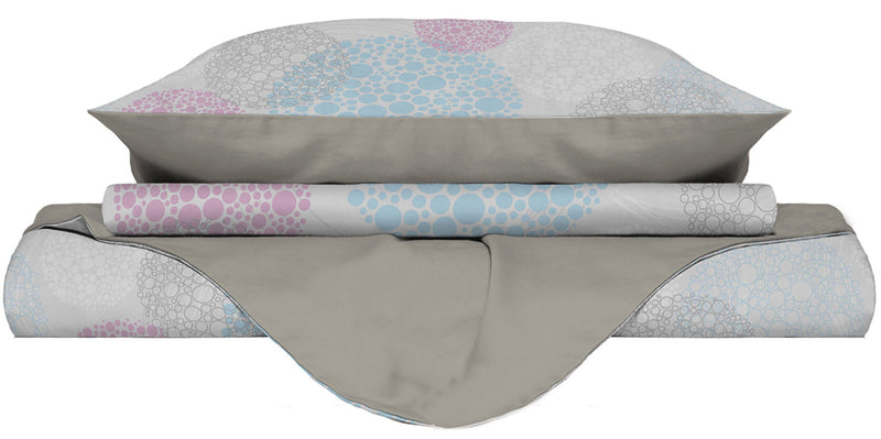 Copripiumino con Stampa sul Sacco e Federe Doubleface Molecole