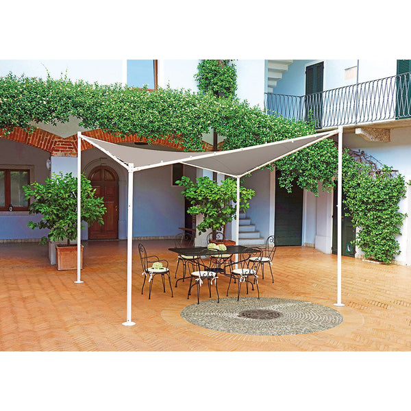 Iron Garden Sail Gazebo 3,4X3,4m Vorghini Butterfly White und Tortora acquista