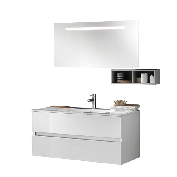 Badezimmer-Hängeschrank Bali 10C Glossy White TFT prezzo