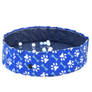 Piscina Rigida per Cani Taglia Media 65 Kg Ø120x30 cm in PVC e Truciolare Blu