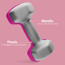 Set 2 Manubri Palestra 1 kg Pesi esagonali per Allenamento Rosa