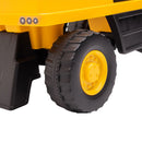 Escavatore Cavalcabile 88x28x48 cm per Bambini con Benna Manovrabile Caterpillar Giallo