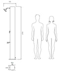 Doccia Solare da Giardino 70L Miscelatore e Lavapiedi Arno A