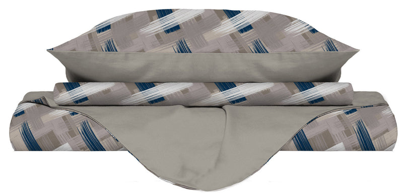 Copripiumino con stampa sul Sacco e Federe Doubleface Pennellate