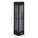 Lampada LED da Giardino con Copertura in Rattan Sintetico Caffè 17x17x68 cm 