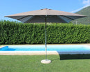 Ombrellone da Giardino 3x4 m Palo Ø48 mm Brian in Alluminio Tortora