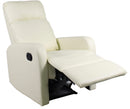 Poltrona Relax Manuale Reclinabile in Similpelle Vandi Panna
