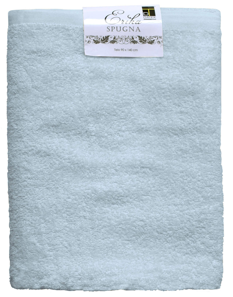 Telo Spugna Asciugamano 90x140cm Erika Azzurro
