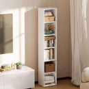Libreria 30x24x159 cm a 6 Ripiani Scaffale Autoportante per Soggiorno in Laminato Bianco      