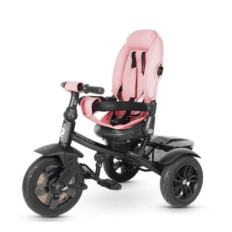 Triciclo Passeggino per Bambini 6 in 1 con Seggiolino Reversibile Qplay Premium Rosa