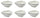 Set mit 6 dreieckigen Schalen 13 x 13 x 5,5 cm aus weißem Kaleidos Aluxina allluminic Porzellan