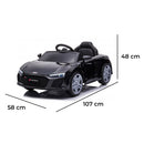 Macchina Elettrica per Bambini 12V Licenza Ufficiale Audi R8 New Spyder con Telecomando e Sedile in pelle Nero