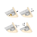 Guide Cassetto con Estrazione Soft 440 mm in Acciaio Emuca Bianco