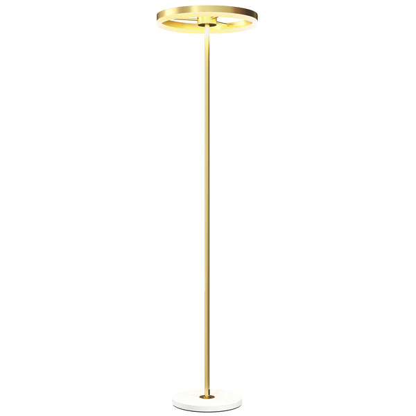 online Lampada da Terra Moderna 40x40x157,5 cm Dimmerabile con Interruttore a Pedale in Metallo Oro
