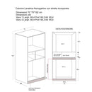Mobile Lavanderia a Colonna per Lavatrice o Asciugatrice con Asse da Stiro e Ante 70x70x192A cm in Nobilitato Unika Olmo Scuro