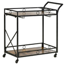 Carrello da Cucina 79,5x38x80 cm in Stile Industriale Marrone Rustico