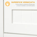 Mobile Cucina per Microonde 60x40x122,5 cm con Cassetto e Armadietto 2 Ante in MDF Bianco  