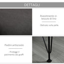 Panca Ingresso 106x35x45 cm in Lino Grigio