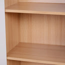 Credenza con 2 Ante e 5 Ripiani in Legno e Bianco 80x32x90.5 cm Seconda Scelta